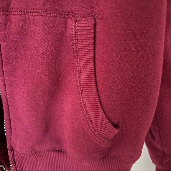 Gap Maroon Sherpa Lined Zip Hoodie Men’s L - Cozy Fleece EUC - Winter Must! - Picture 6 of 10